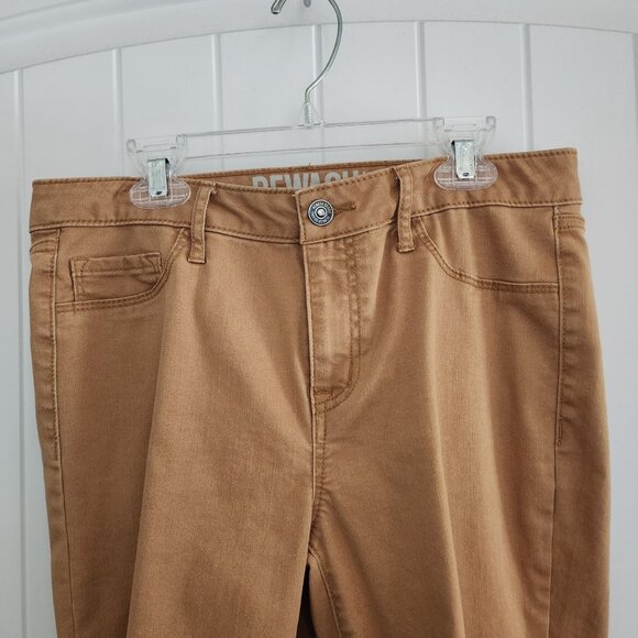 Rewash Womens Golden Skinny Jeans With Raw Hem & Rear Pockets - Picture 2 of 10